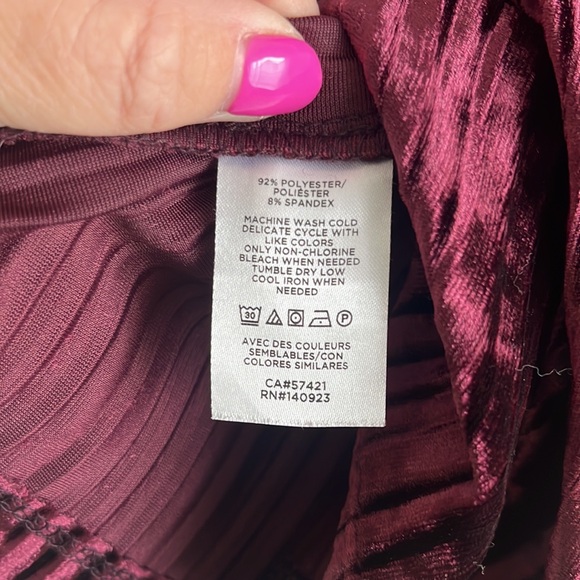 Loft Velvet Mock Neck Top - Picture 5 of 5